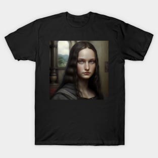 Mona Lisa Medieval Teen Portrait T-Shirt